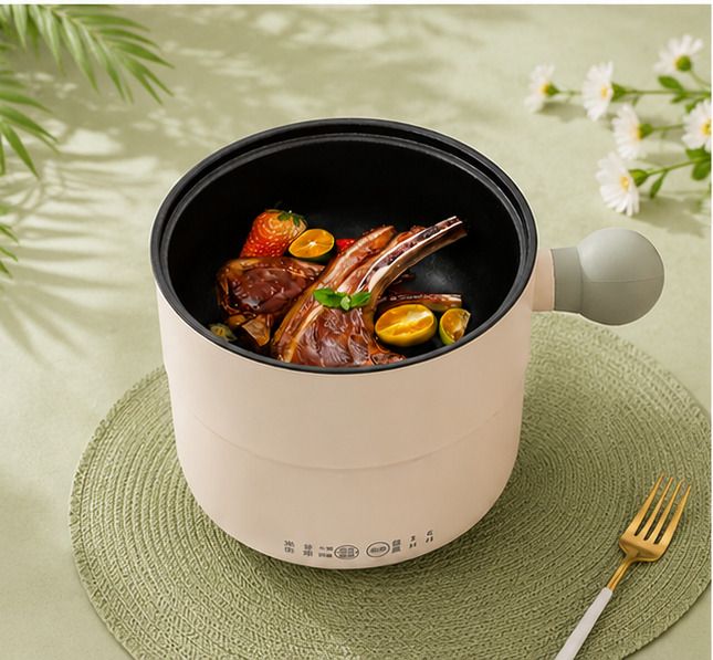 kavonex Compact Electric Cooking Pot for Rice Noodles Soup and Steaming Egg Cooker, Rice Cooker, Travel Cooker-picture-49