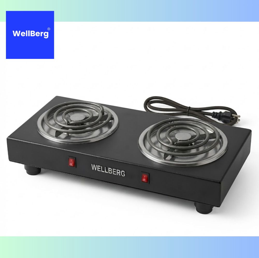 wellberg Double Coil Electric Cooktop 2000W with Independent Burner Operation Electric Cooking Heater-picture-33