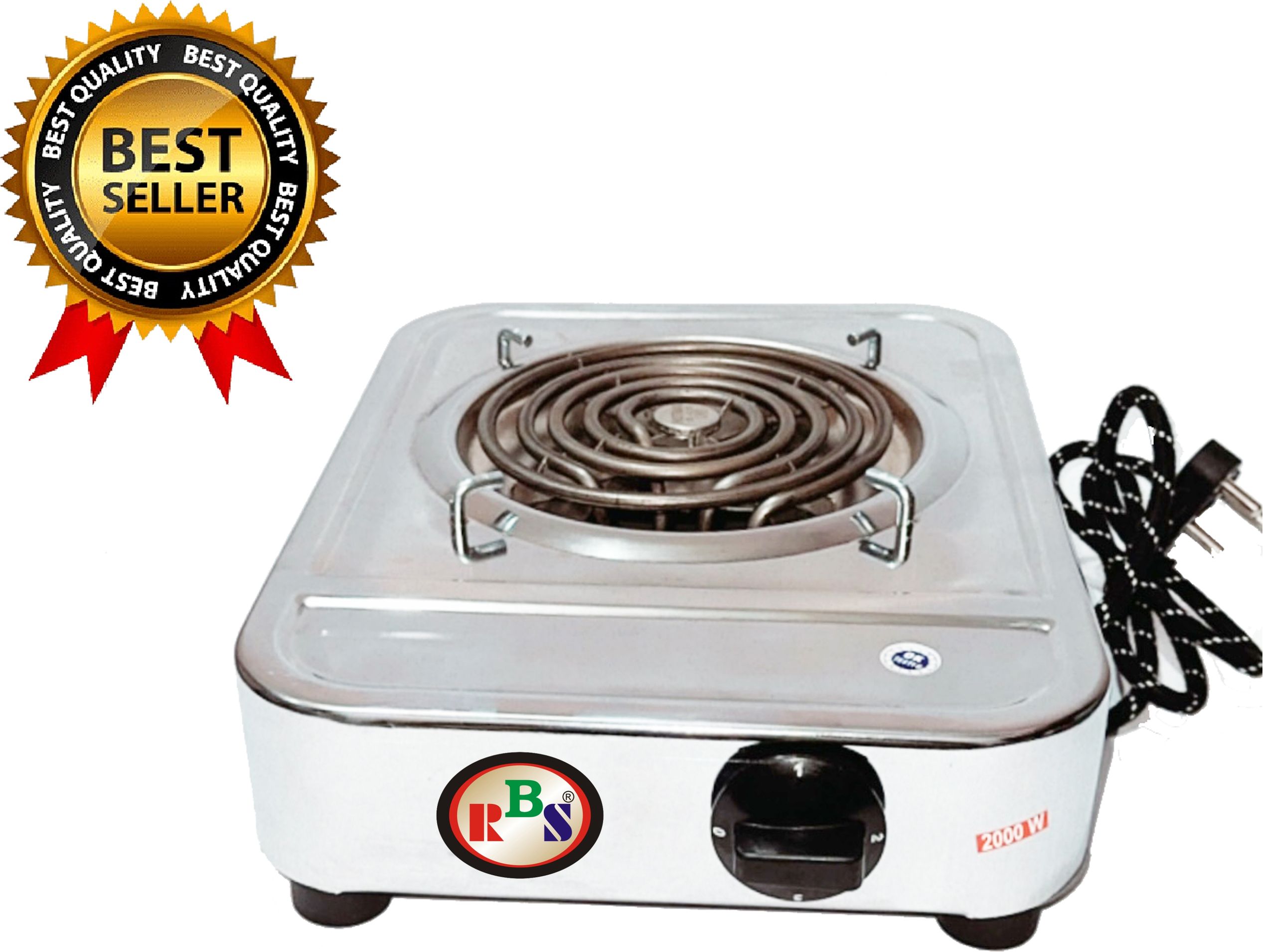 rbs Electric Coil Hot Plate 2000 Watt Stainless Steel Body| G-Coil Stove Electric Cooking Heater-picture-23