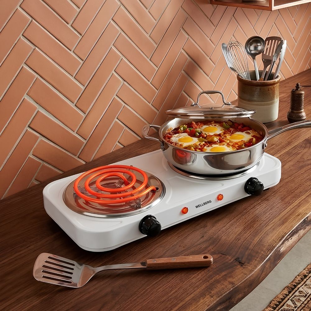 wellberg 2000W Double Burner Electric Hot Plate Portable Cooktop with Control Electric Cooking Heater-picture-37