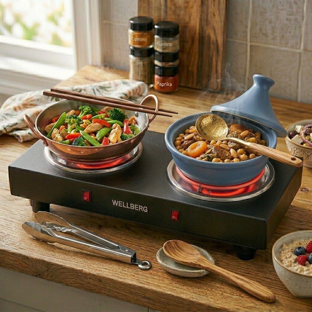 wellberg Dual Hot Plate Electric Cooker with Separate Switches for Easy Control Electric Cooking Heater-picture-39