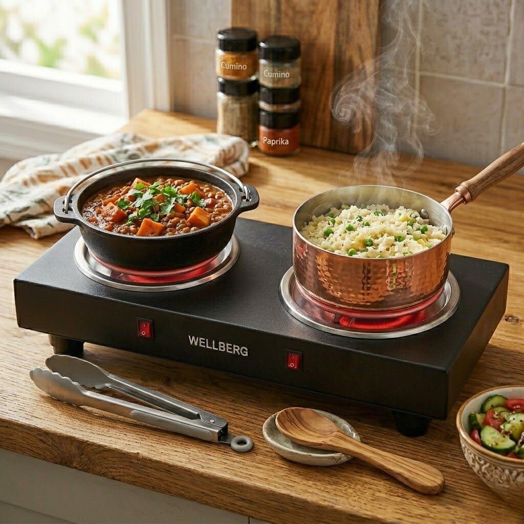 wellberg 2000W Double Burner Electric Hot Plate for Fast and Efficient Cooking Electric Cooking Heater-picture-34