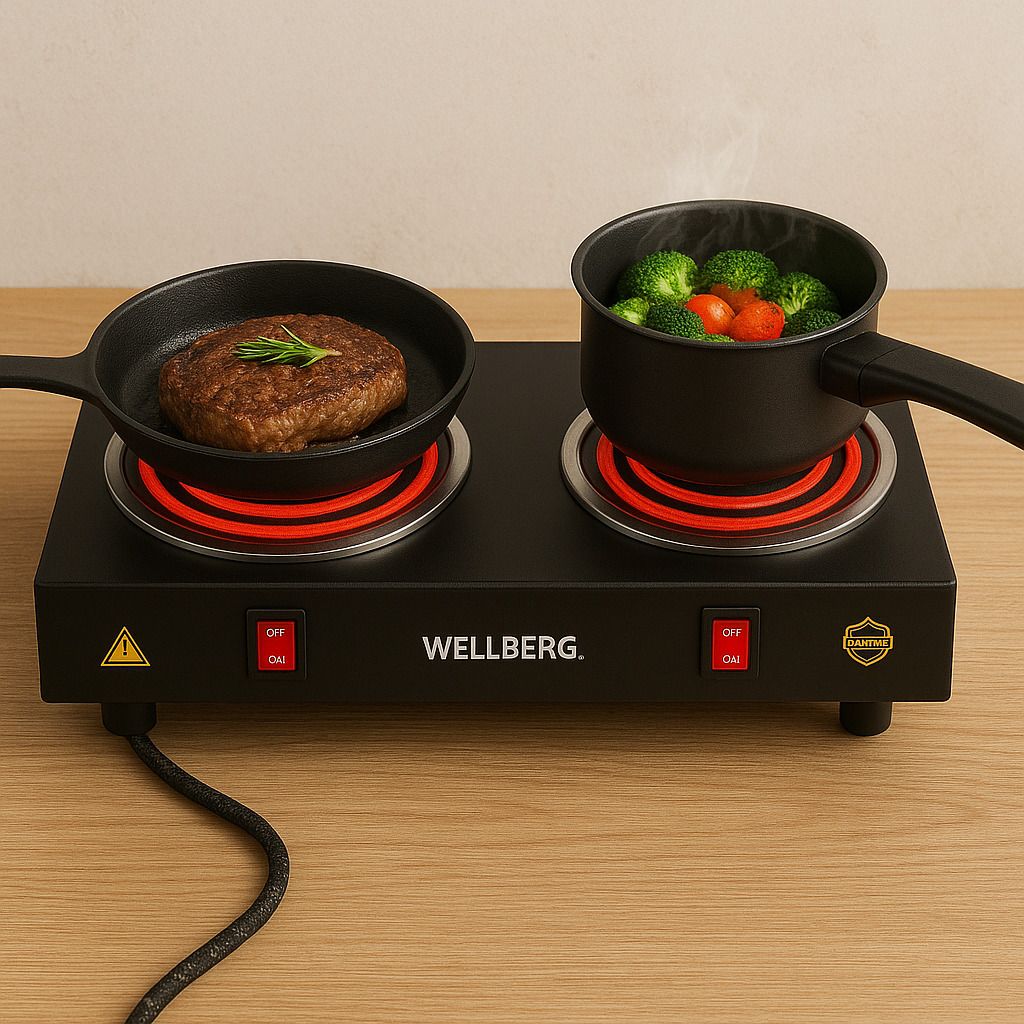 wellberg 2000W Dual Coil Electric Hot Plate Portable Double Burner Stove for Quick Meals Electric Cooking Heater-picture-26