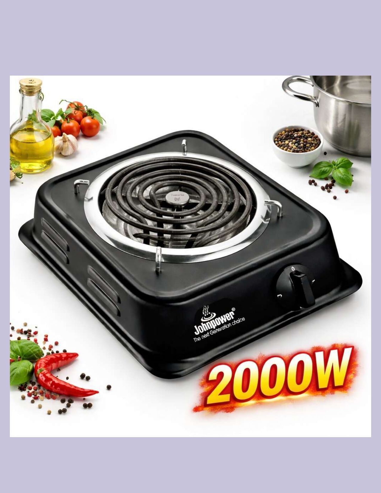 johnpower 2000w Black Hotplate-15 Electric Cooking Heater-picture-34