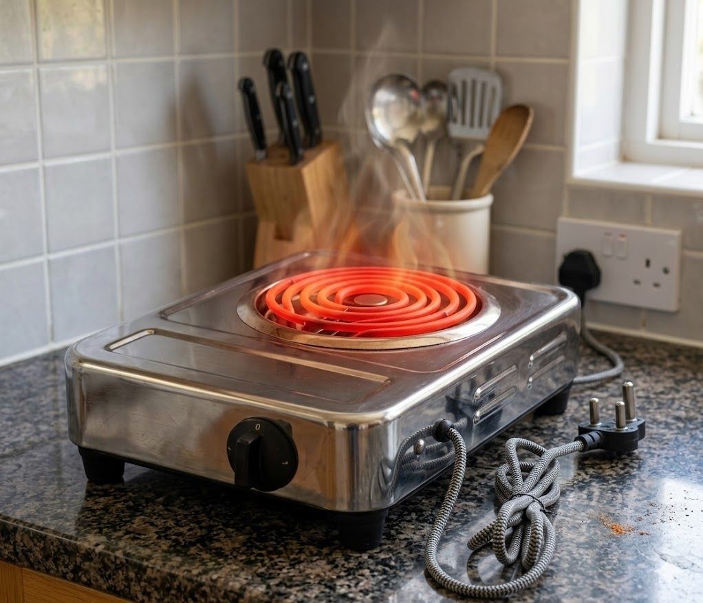 uniqon Radiant Grill 2000 Watts Round Single Burner G-Coil Hot Plate Cooktop Cord Stove Electric Cooking Heater-picture-21