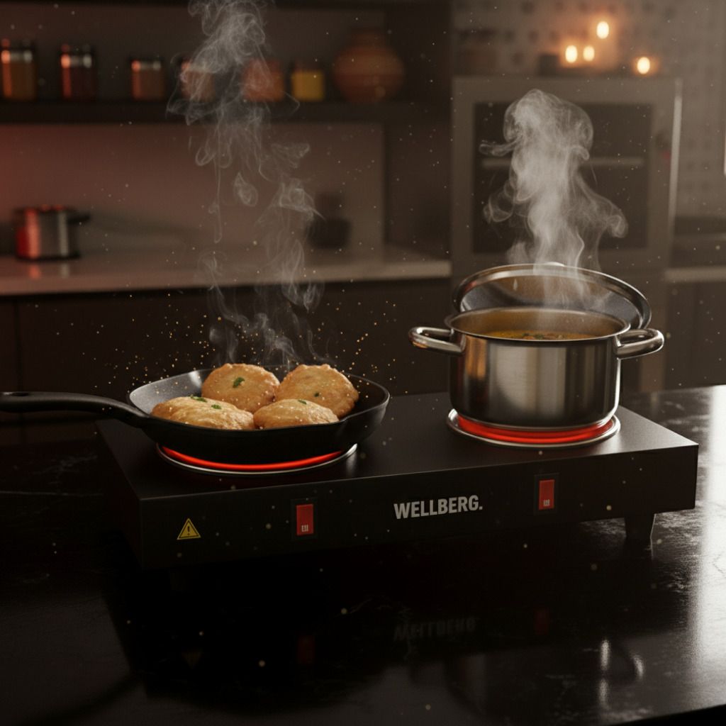 wellberg Travel Ready 2 Burner Electric Hot Plate 2000W -Dual Coil Portable Cooking Stove Electric Cooking Heater-picture-29