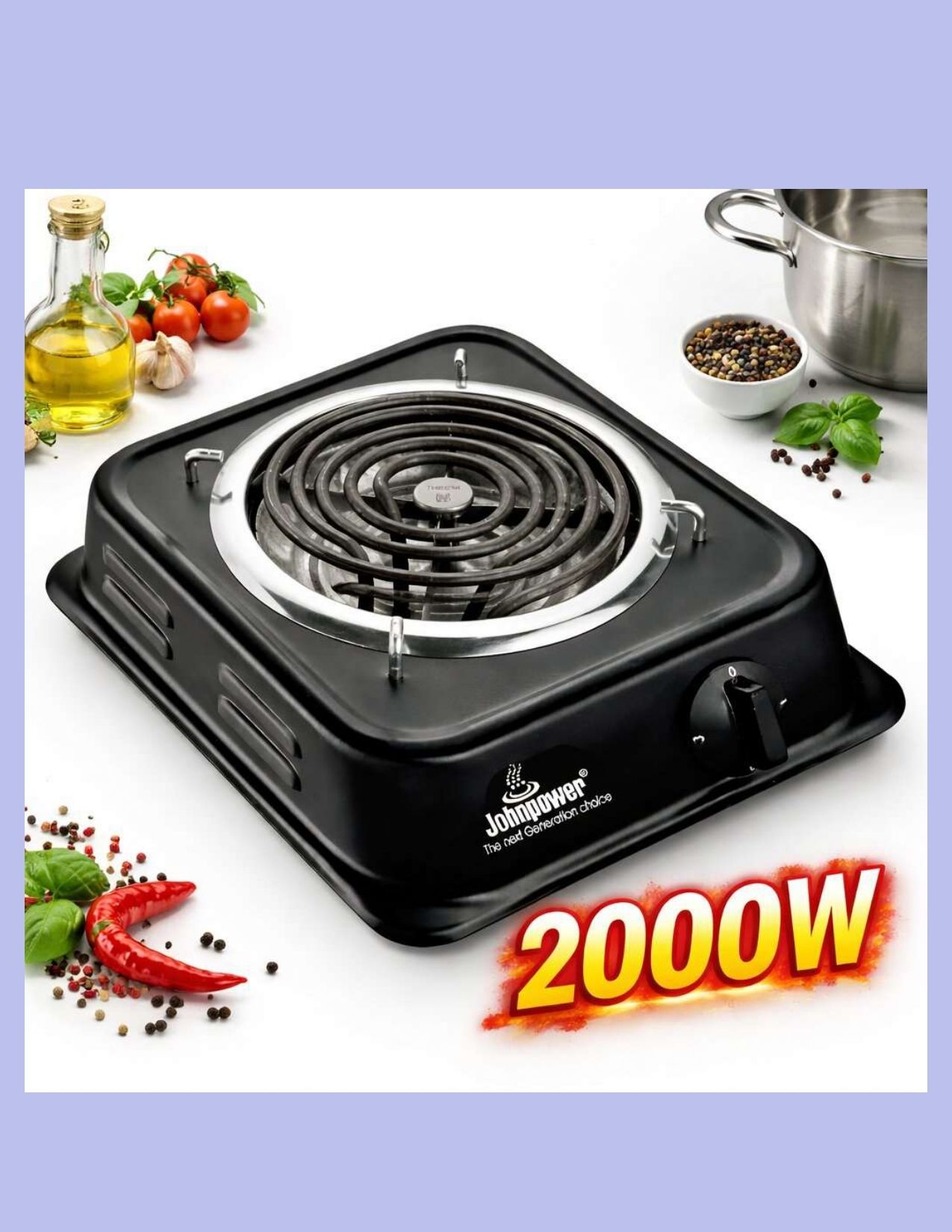 johnpower 2000w Black Hotplate-14 Electric Cooking Heater-picture-41