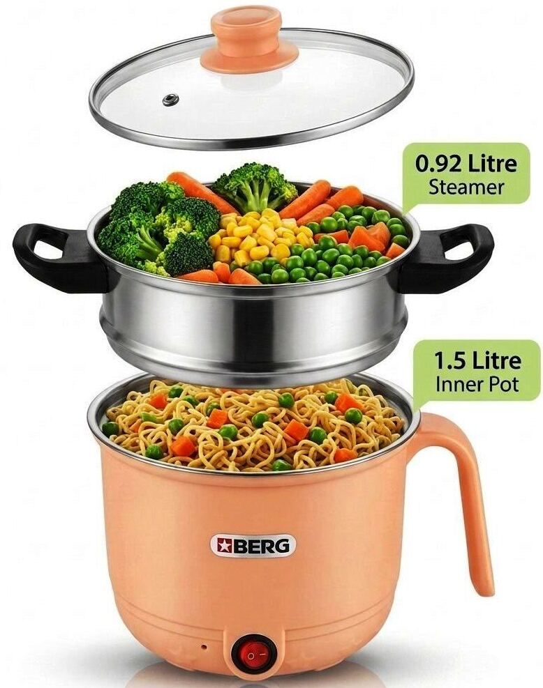 Multipurpose Kettle, 1.5L POT, Boiling, Steaming, Tea, Coffee, Egg, Vegetable , Electric Cooking Heater-image-4
