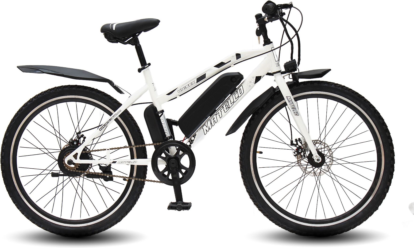 FEA UNISEX WHITE 26 inches 27 Gear Lithium-ion (Li-ion) Electric Cycle