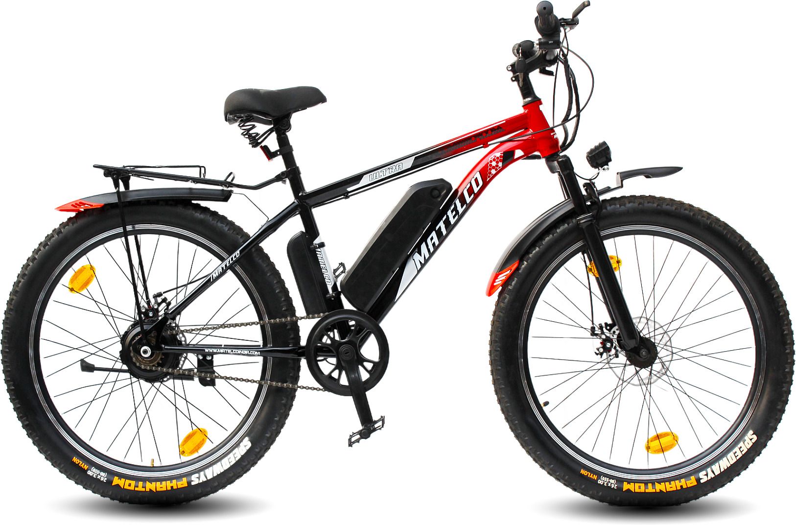ULTRA EA 26x300 TYRE RED BLACK 26 inches Single Speed Lithium-ion (Li-ion) Electric Cycle-image-36