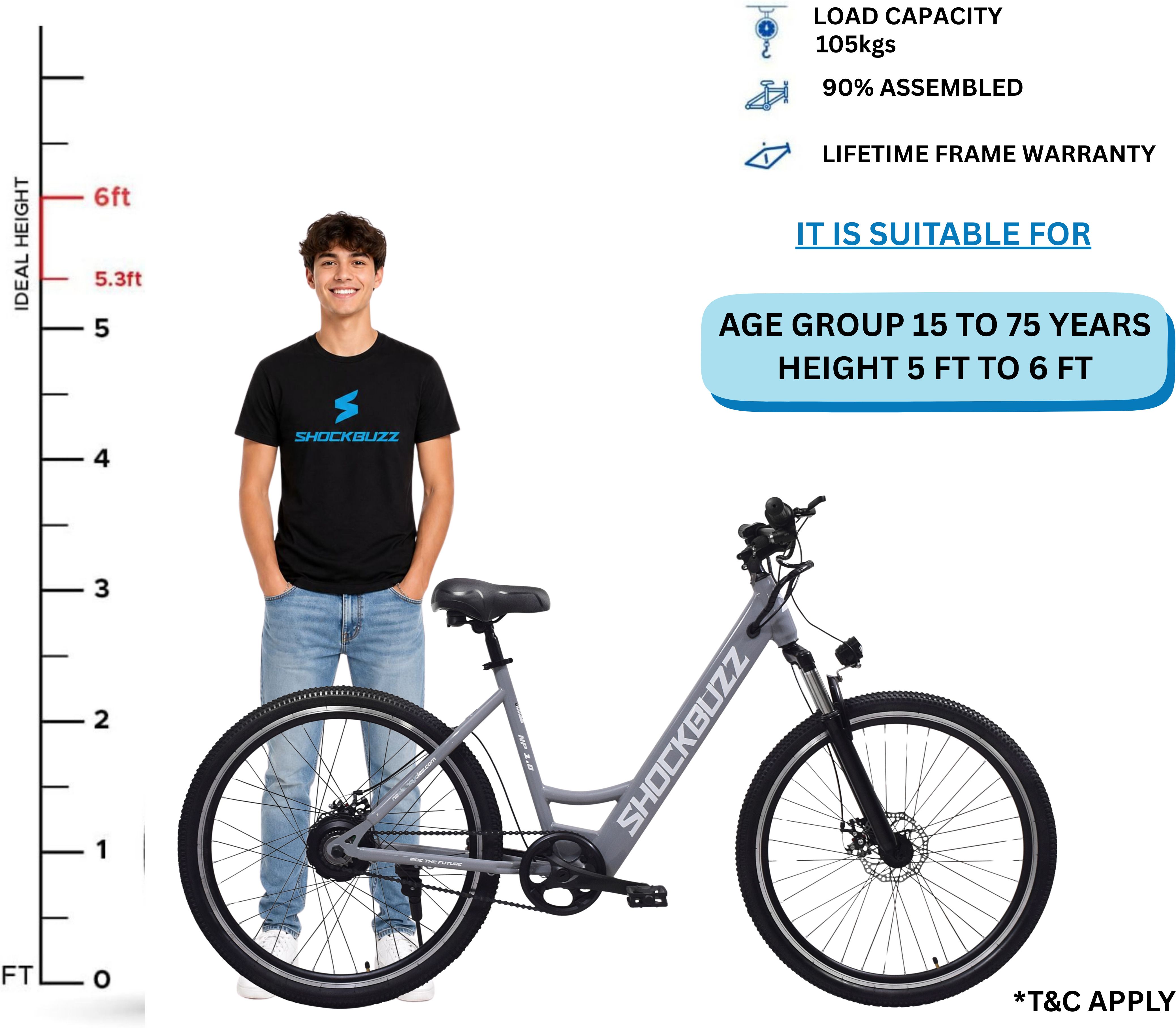 NeelamShockbuzz26TNP1.07.8Ah 26 inches Single Speed Lithium-ion (Li-ion) Electric Cycle-image-47