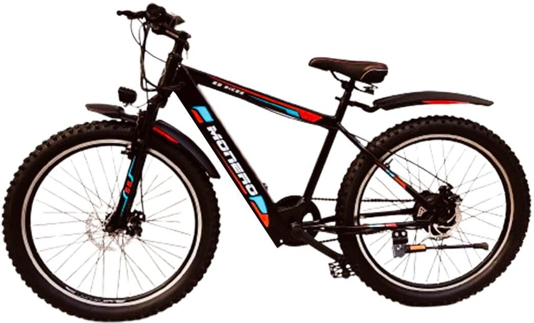 Monero Mountain Electric Cycle 65-75 Km Range, 250W BLDC Motor, 36V/10Ah Battery 26 inches Single Speed Lithium-ion (Li-ion) Electric Cycle