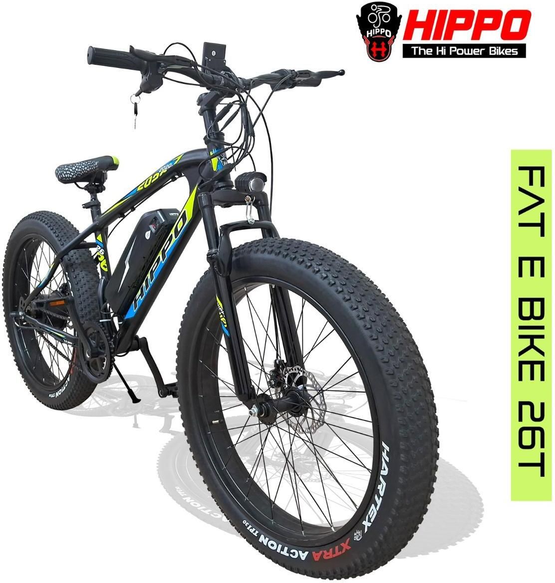 Fat E Bike with Wide Tyres, LED Display, Front Suspension & Disc Braking System 26 inches Single Speed Lithium-ion (Li-ion) Electric Cycle