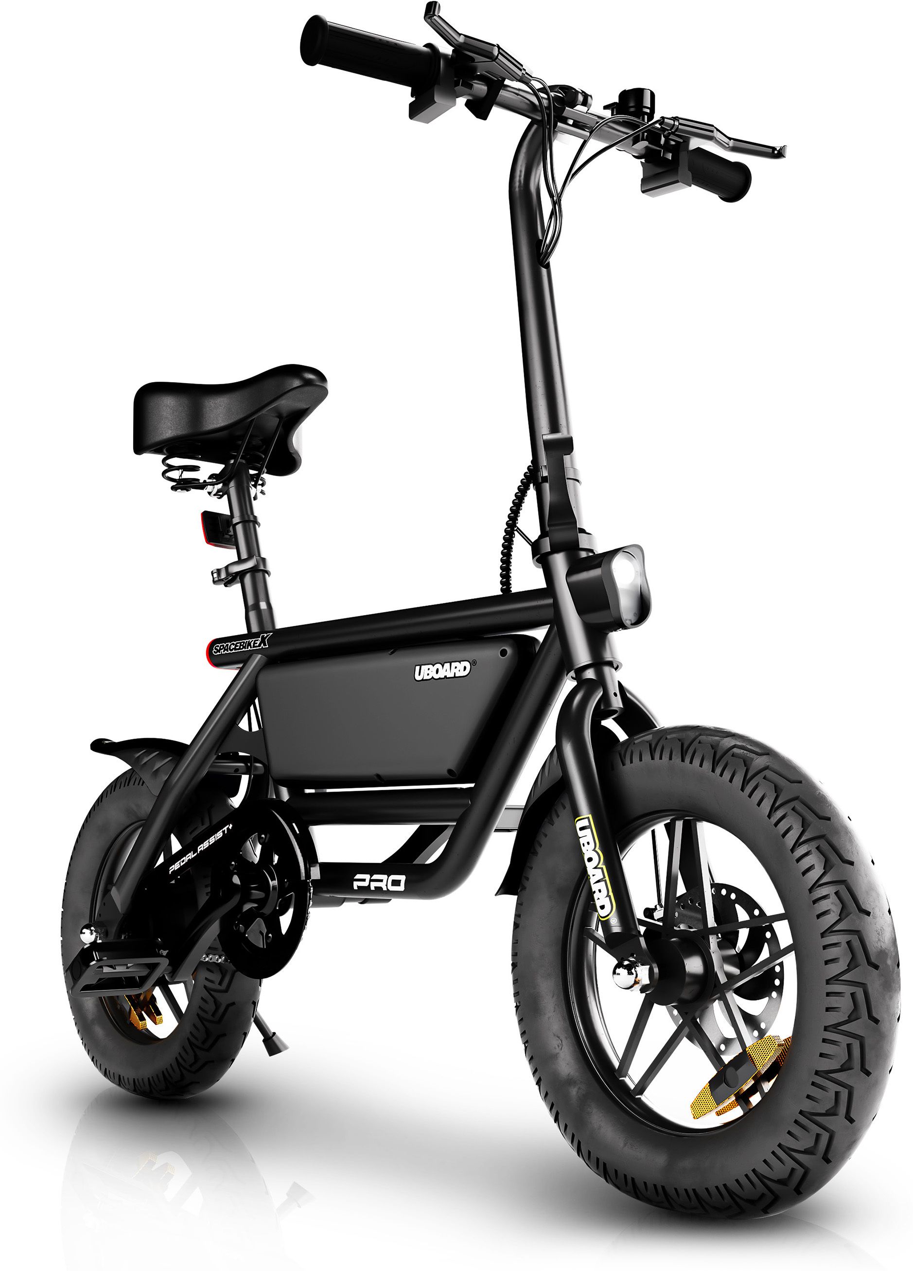 Space Bike - Electric Foldable Lightweight Aluminum Frame, LED Lights 10 inches Single Speed Lithium-ion (Li-ion) Electric Cycle