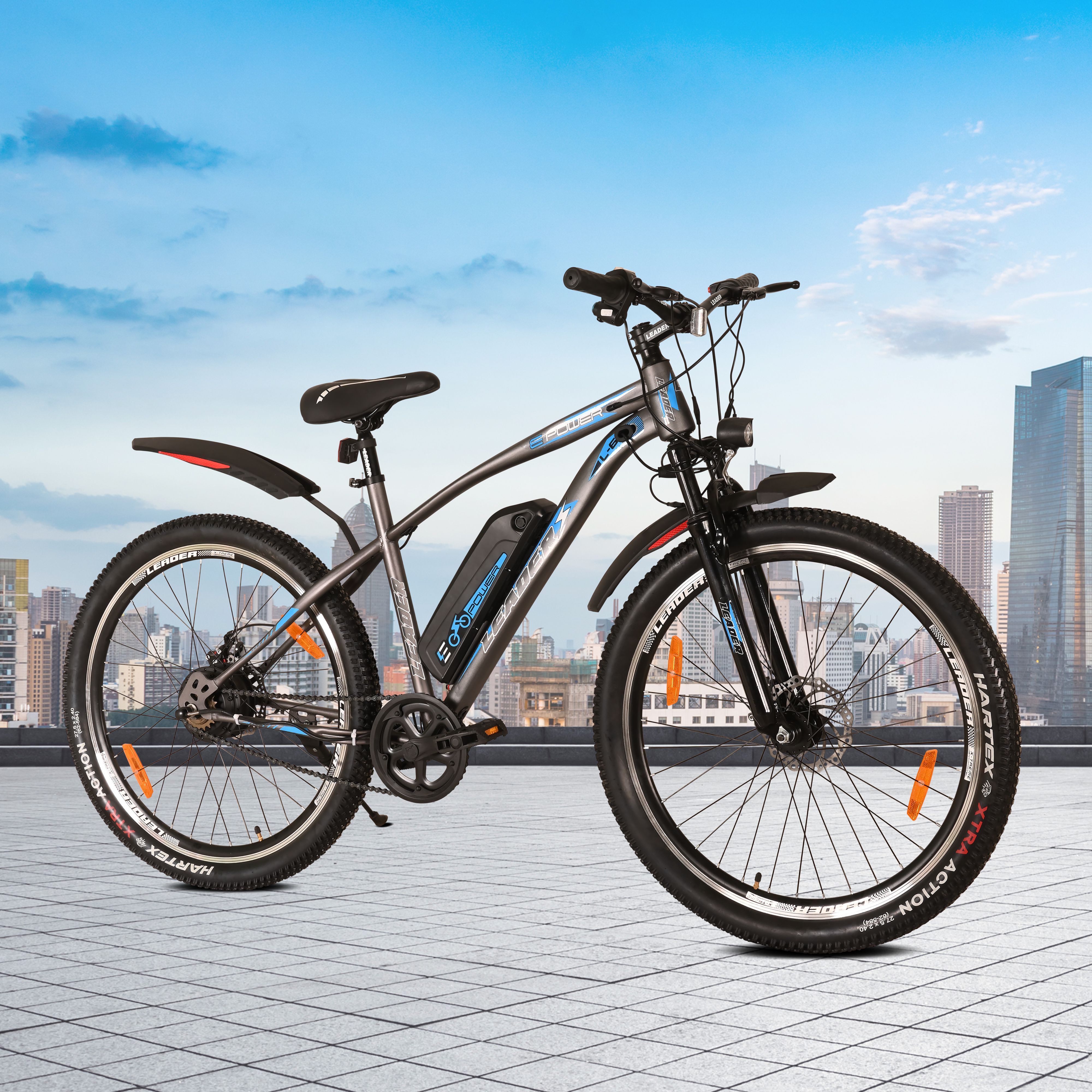 E-Power L6 with Front Suspension,Dual Disc Brake & Superior Off-Road performance 27.5 inches Single Speed Lithium-ion (Li-ion) Electric Cycle