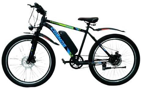 Cosmos Standard Electric Bicycle, 250W BLDC Motor, 36V/5.8Ah Battery, 50Km Range 26 inches Single Speed Lithium-ion (Li-ion) Electric Cycle