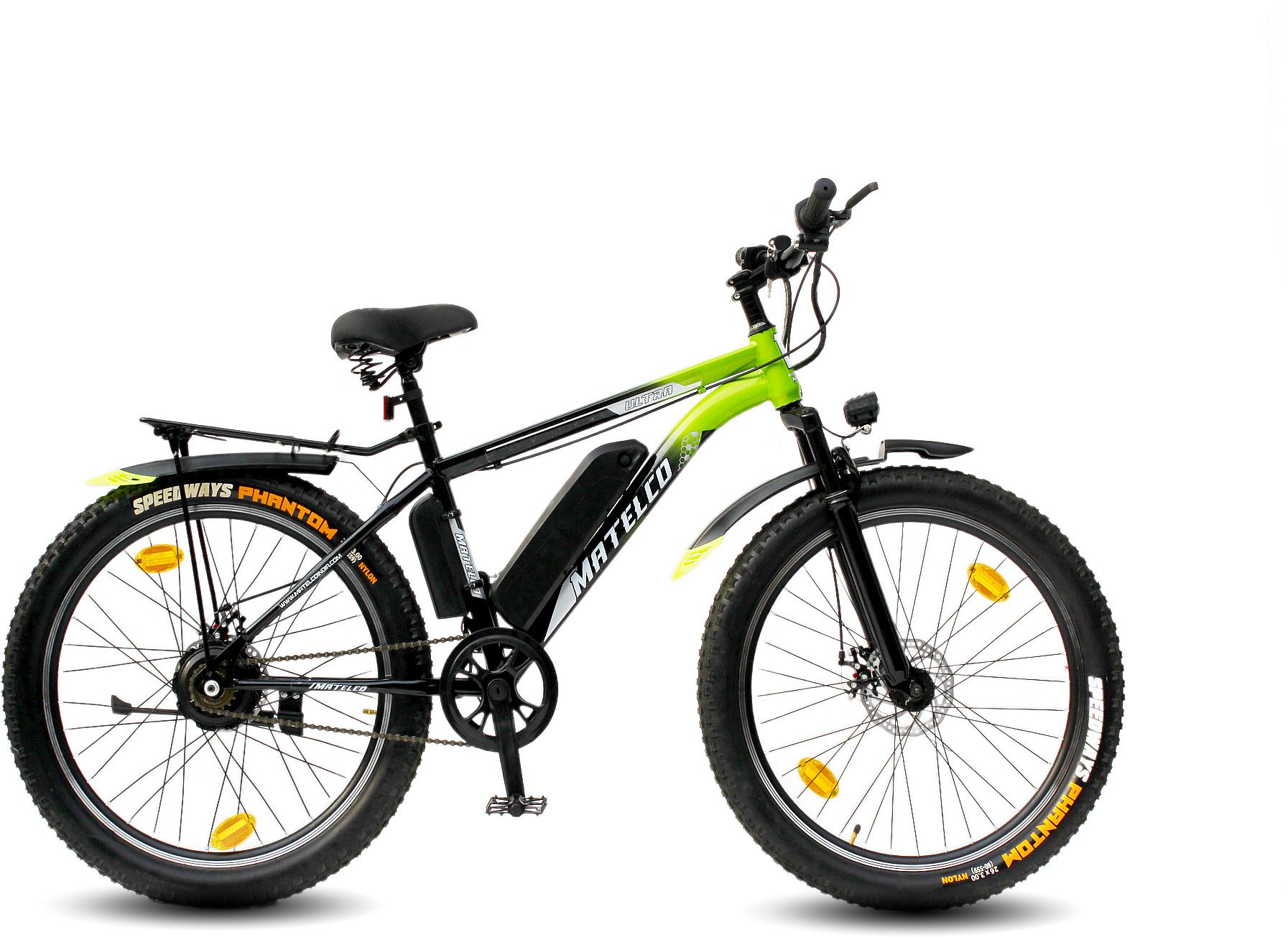ULTRA EA 26x300 TYRE GREEN BLACK 26 inches Single Speed Lithium-ion (Li-ion) Electric Cycle-image-35