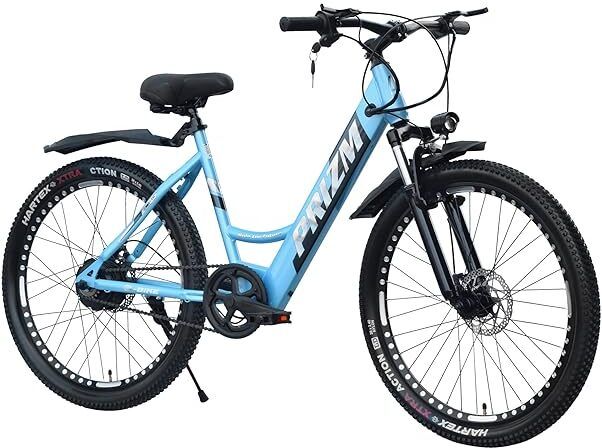PZM-ICEBLUE-7.8AH-26T 26 inches Single Speed Lithium-ion (Li-ion) Electric Cycle