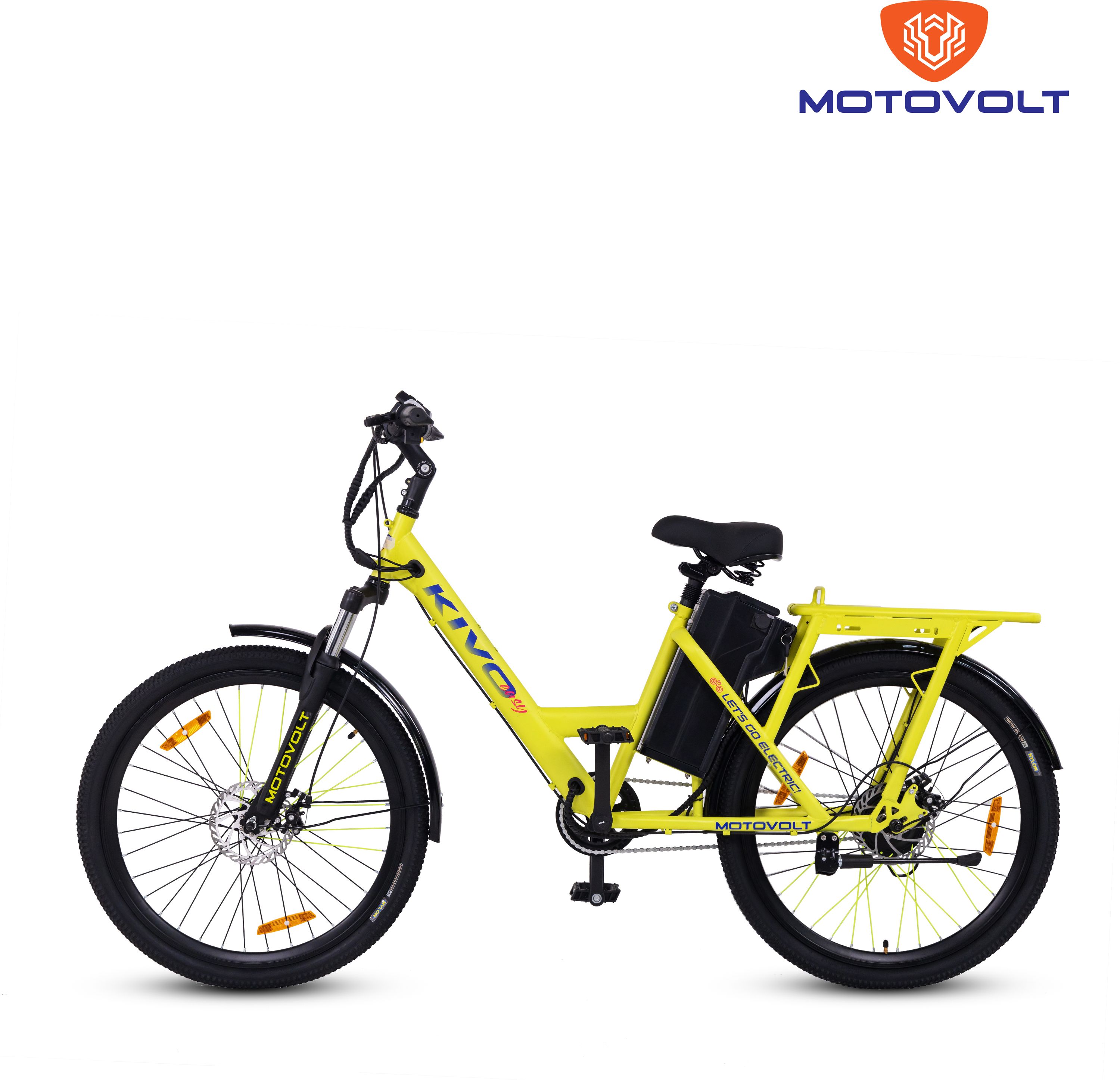 KIVO Easy Bicycle with Integrated Back Carrier 26 inches Single Speed Lithium-ion (Li-ion) Electric Cycle