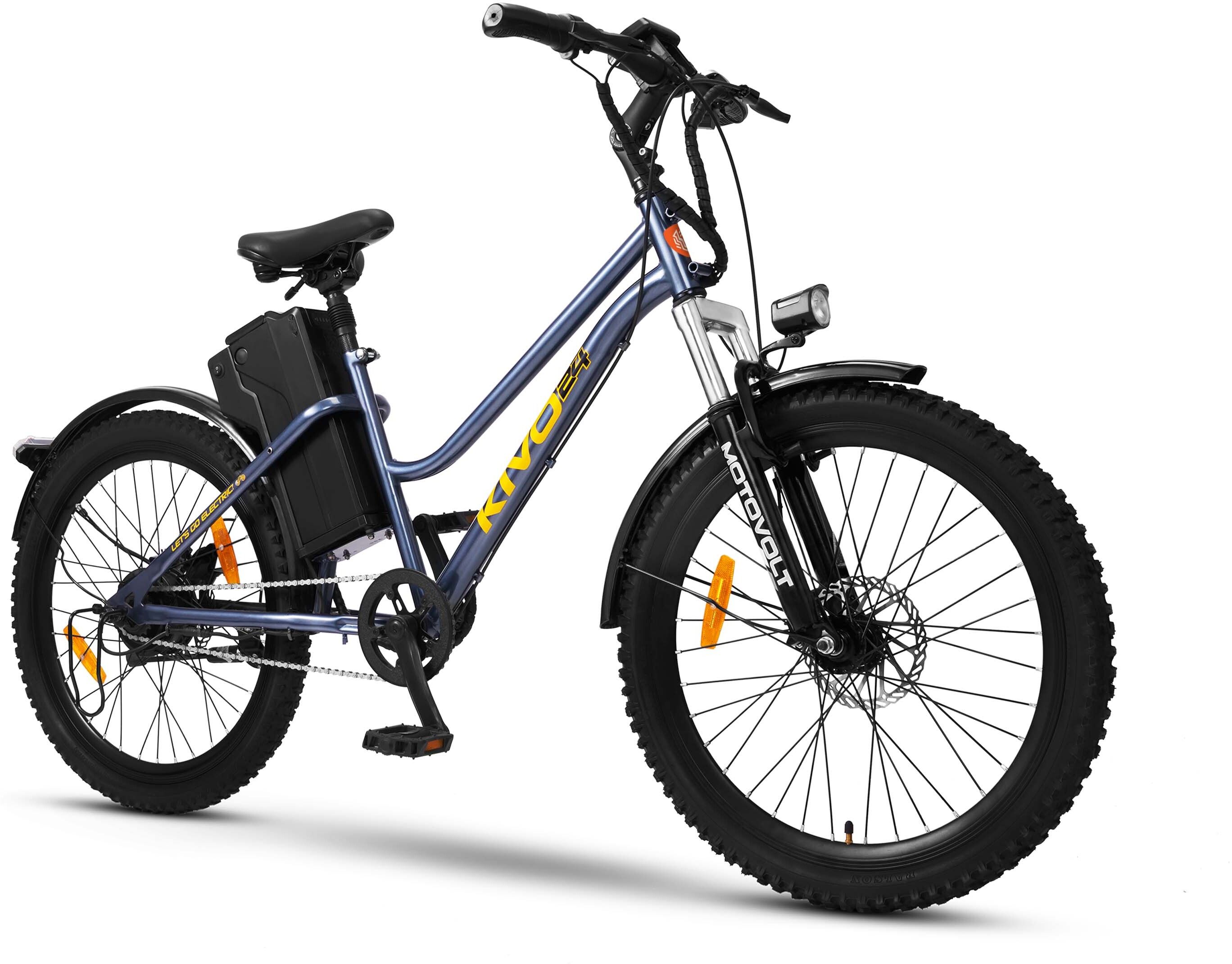 Kivo 24 Carbon Grey upto 105 Km Range in PAS Mode 24 inches Single Speed Lithium Iron Phosphate Electric Cycle