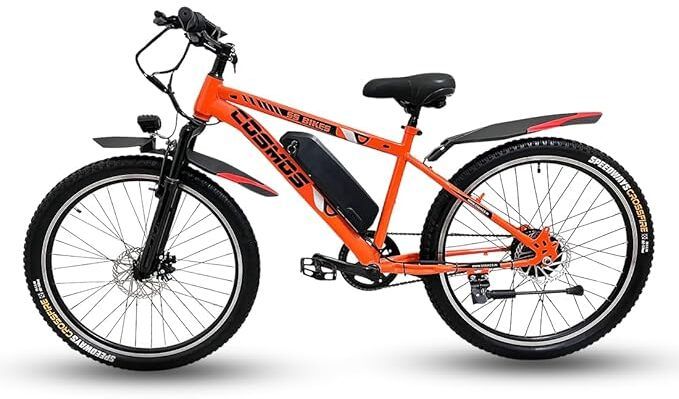 Cosmos Premium Electric Bicycle 40+Km Range, 250W BLDC Motor, 36V/7.5Ah Battery, 26 inches Single Speed Lithium-ion (Li-ion) Electric Cycle