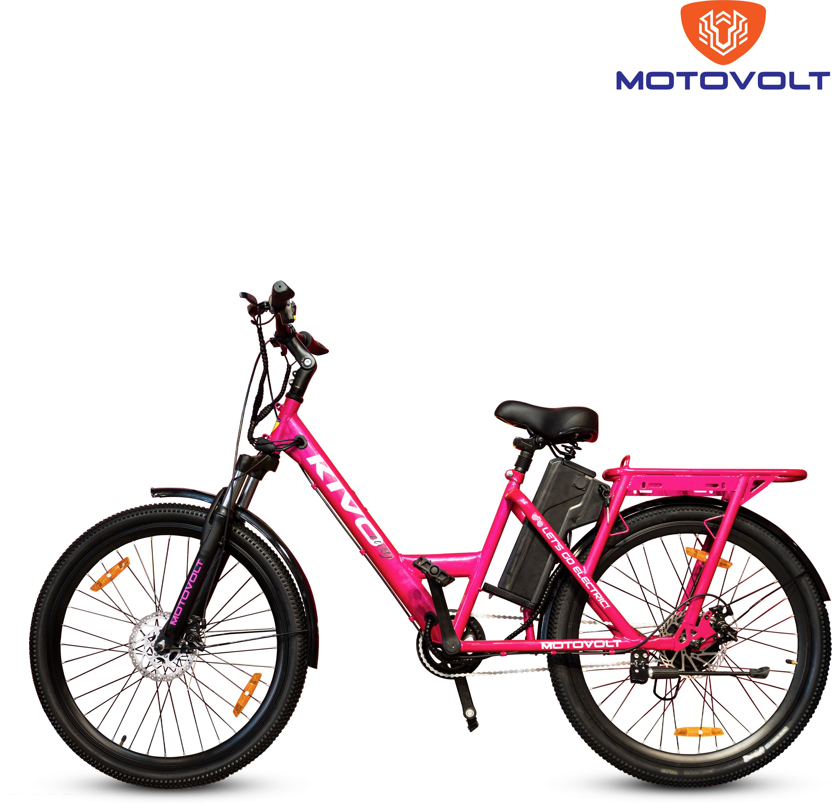 KIVO Easy Bicycle with Integrated Back Carrier 26 inches Single Speed Lithium-ion (Li-ion) Electric Cycle