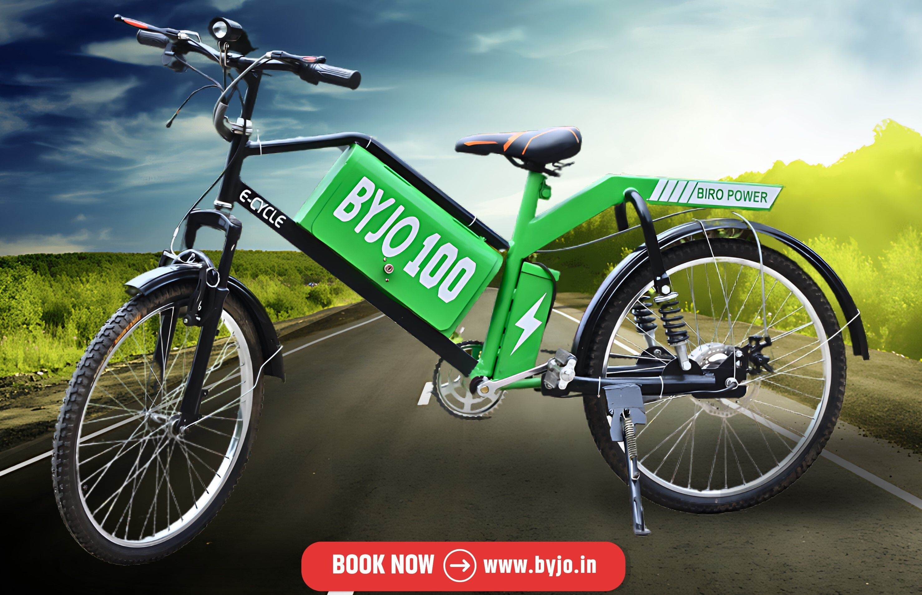 BYJO100 24 inches Single Speed Lithium Iron Phosphate Electric Cycle-image-34