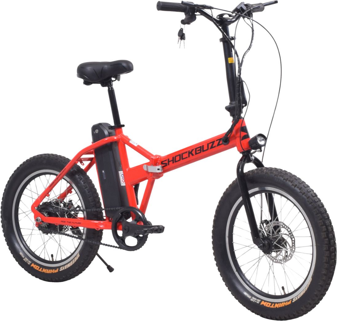 Shockbuzz-E-FOLDING-20T-Red-10.4AH 20 inches Single Speed Lithium-ion (Li-ion) Electric Cycle-image-26
