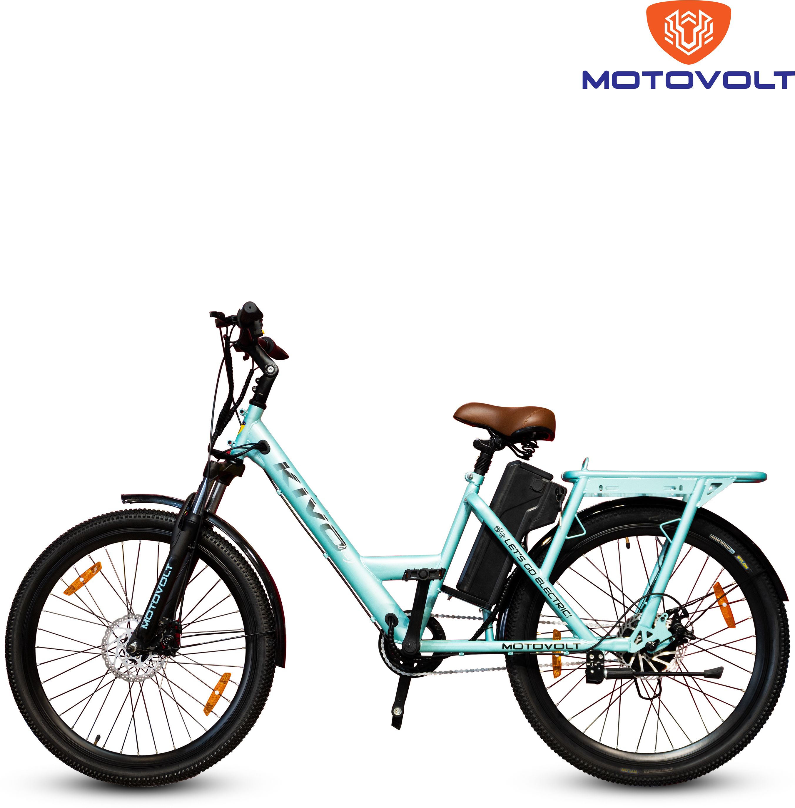 KIVO Easy Bicycle with Integrated Back Carrier 26 inches Single Speed Lithium-ion (Li-ion) Electric Cycle