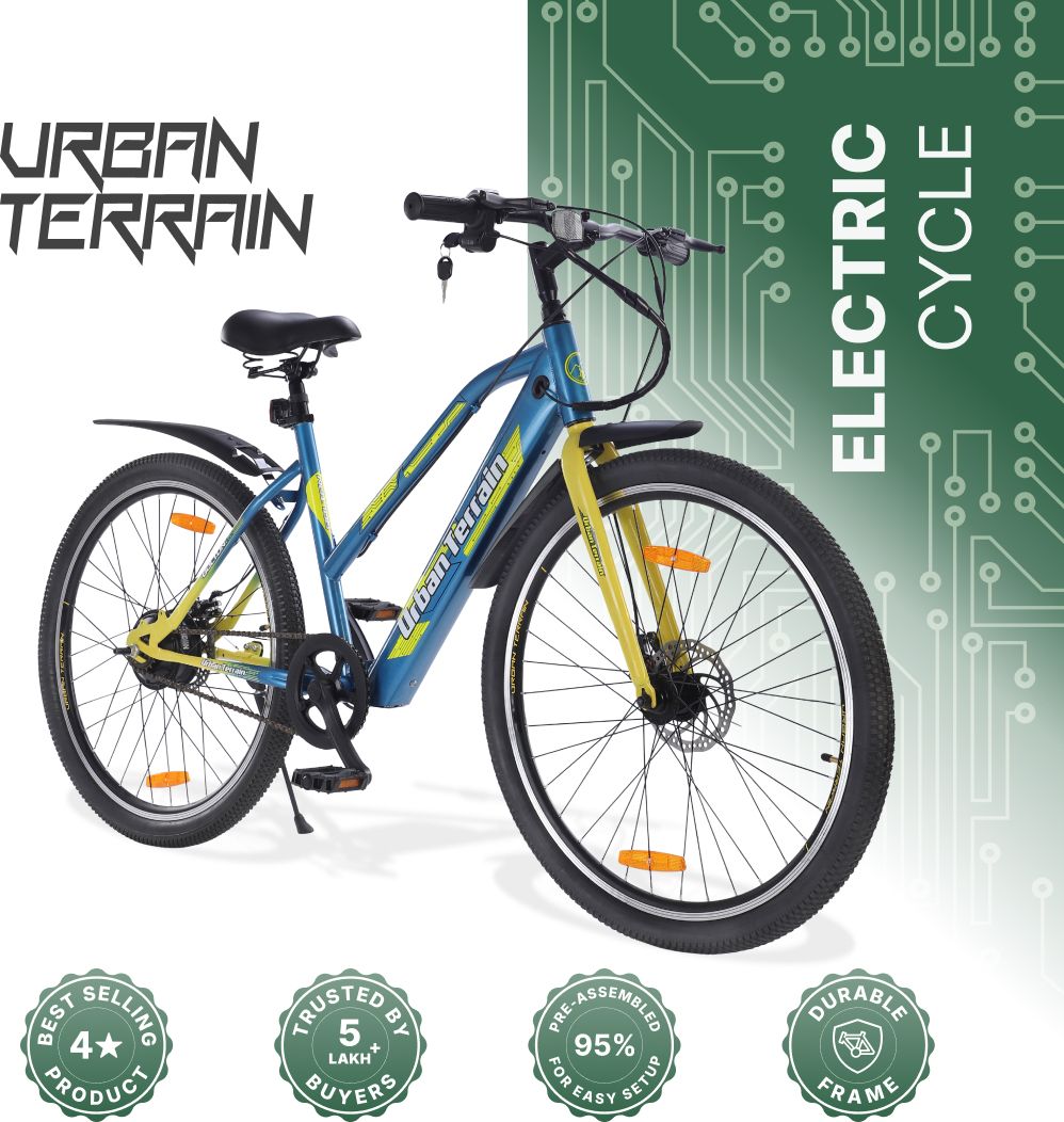 Bolton For Men/Women Ages 15+ Range 35+km |Battery Cycles 27.5 inches Single Speed Lithium-ion (Li-ion) Electric Cycle-image-47