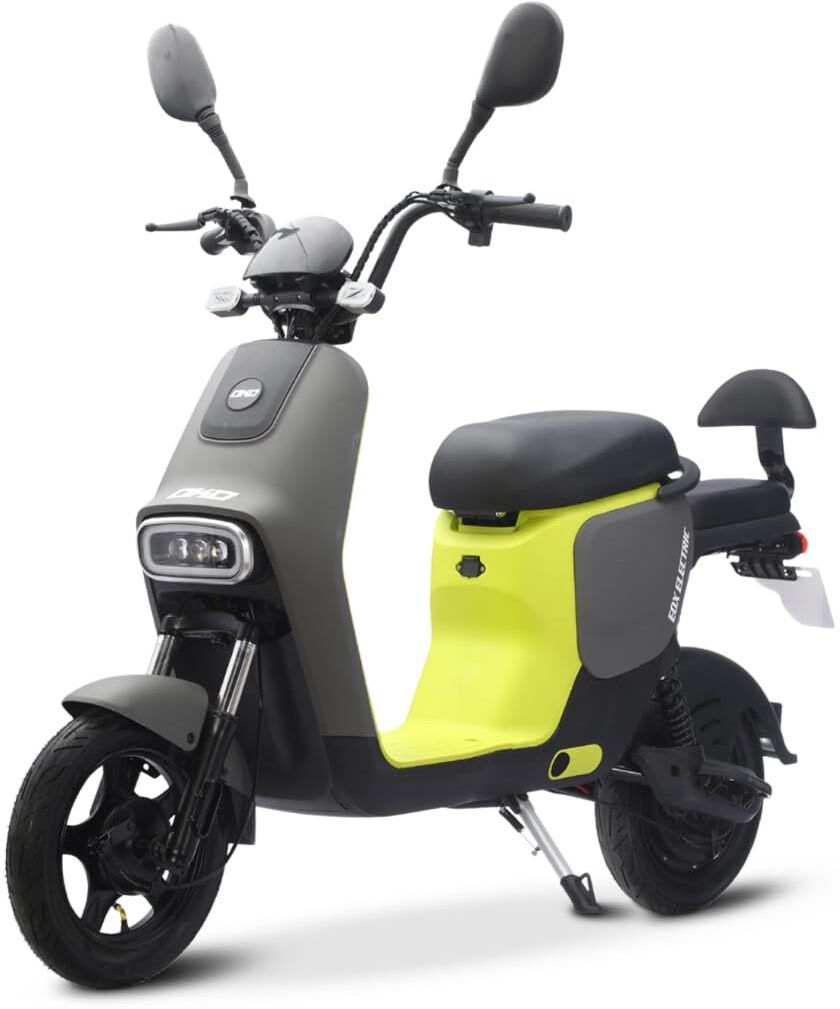 OKO Low Speed Electric Scooter 60Km Range, 48V Li-ion Battery (Neon Grey) 10 inches Single Speed Lithium-ion (Li-ion) Electric Cycle