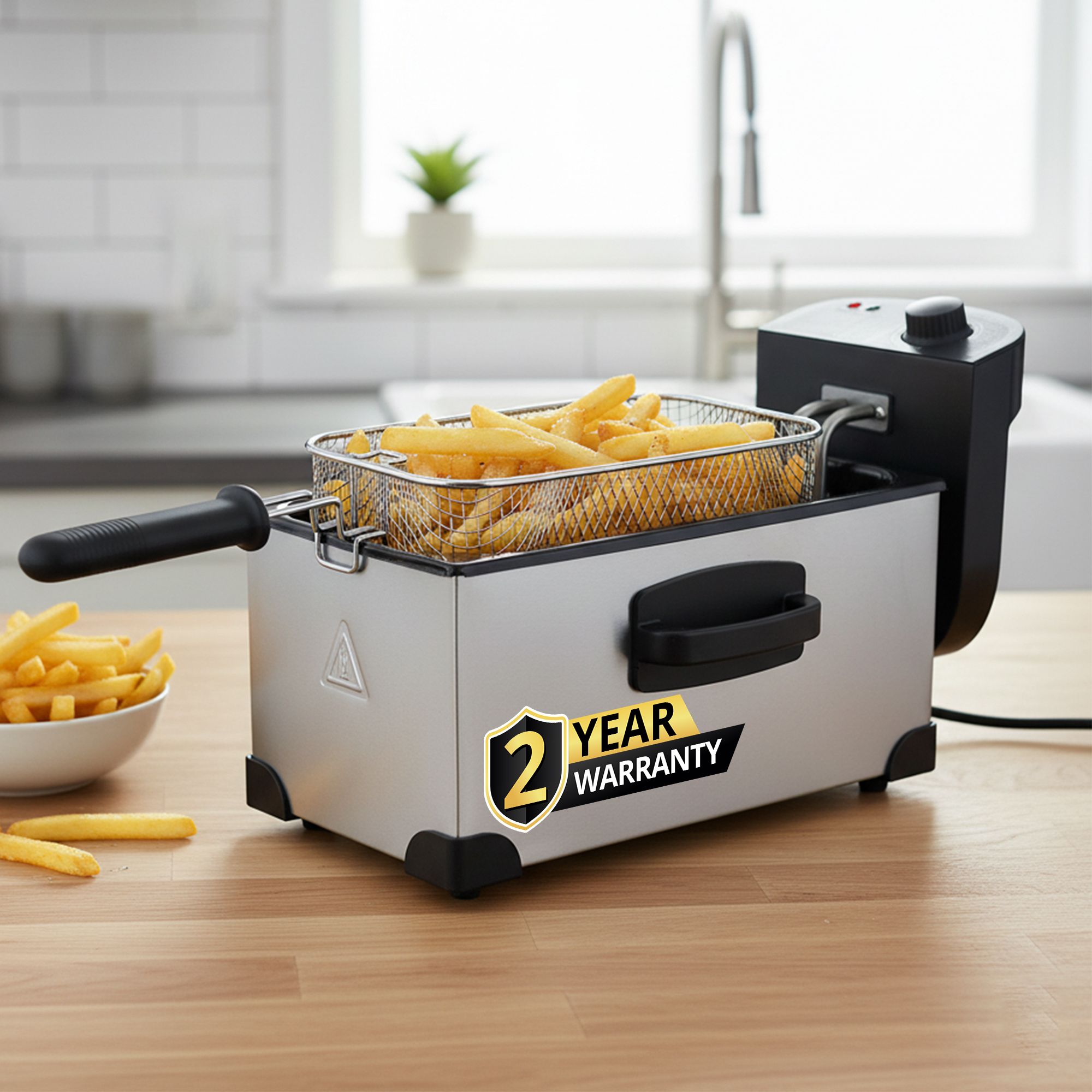 ibell OILKING300 Adjustable Temperature Control 2000W Single Tank With Lid 3 L Electric Deep Fryer-picture-18