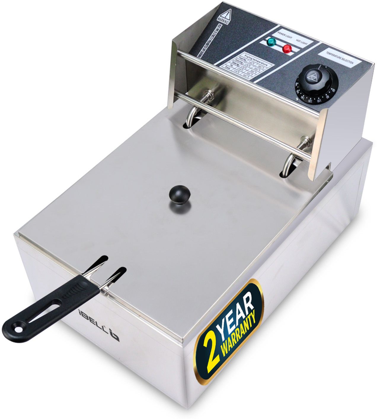 DF610M 6 Litre Stainless Steel 2500W Deep Fryer, Temperature control, High power 6 L Electric Deep Fryer-image-26