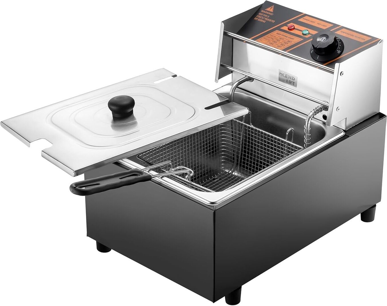 Commercial Fryer Metal Body 2500W Temperature Control 30°C - 220°C Made In India 6 L Electric Deep Fryer