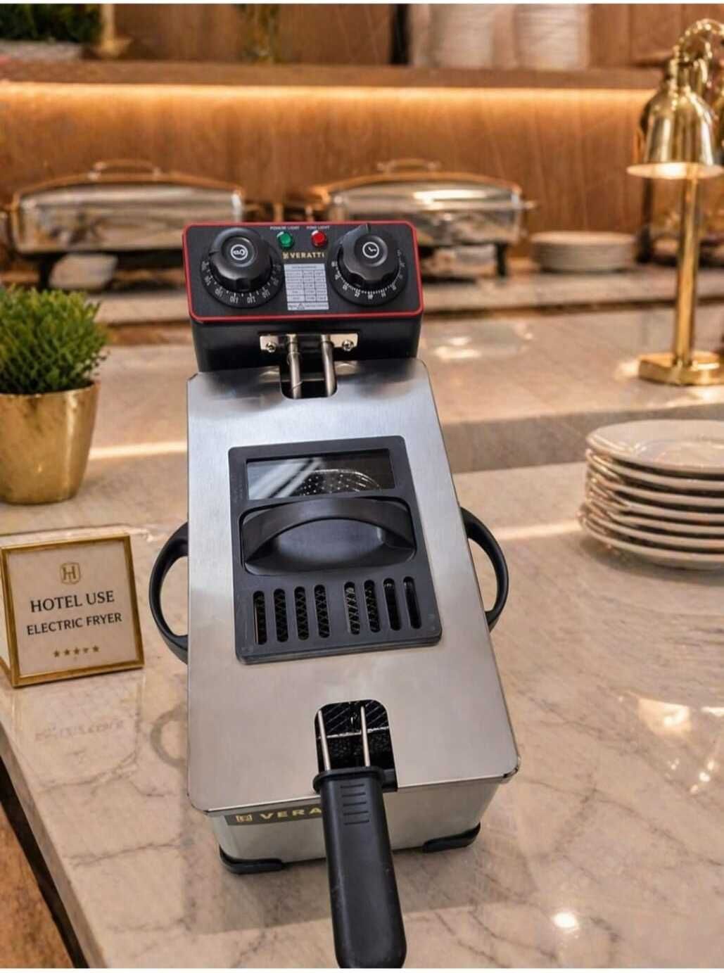 Commercial Electric Deep Fryer with Dual Temperature Control Knobs, 3 L Electric Deep Fryer-image-14
