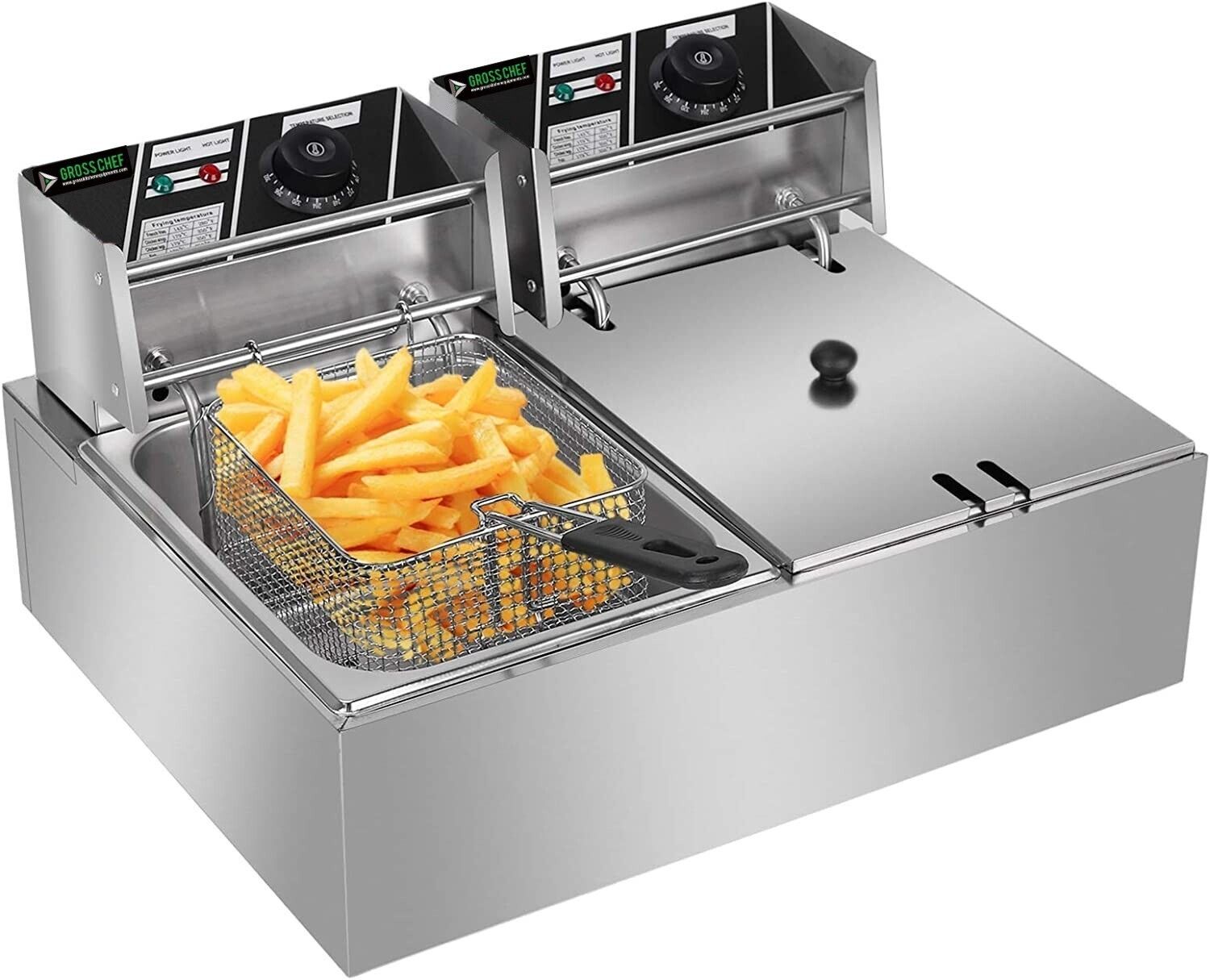 12 Liter Electric Dual Fryer 12 L Electric Deep Fryer
