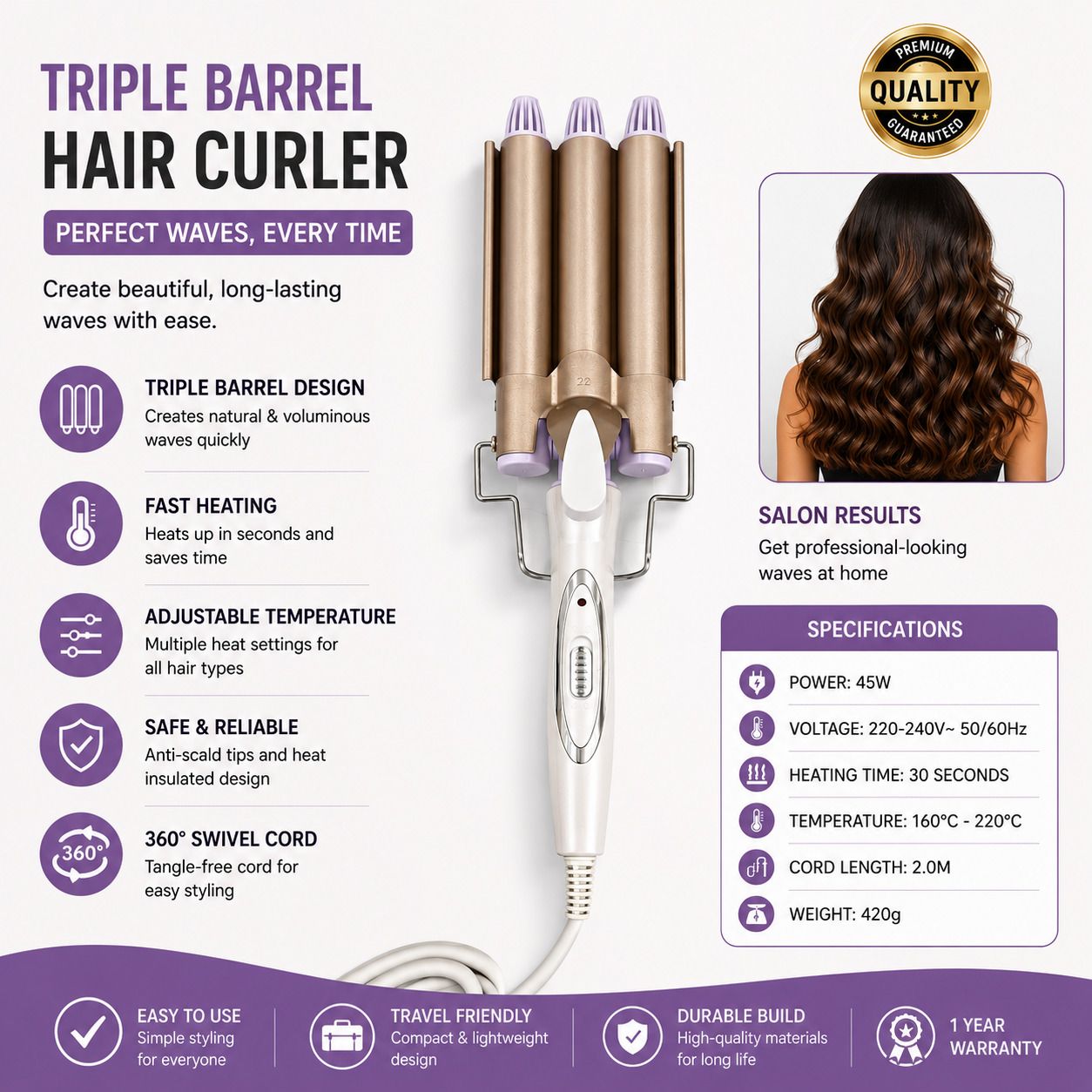 SDMS 1010 CURLER Electric Hair Curler-image-37