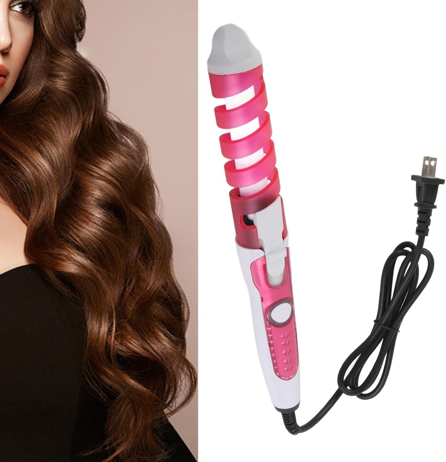 BEAUTYKINGDOM Hair Curler with Spiral Barrel | Electric Curling Iron for Long-Lasting Waves Electric Hair Curler-image-29