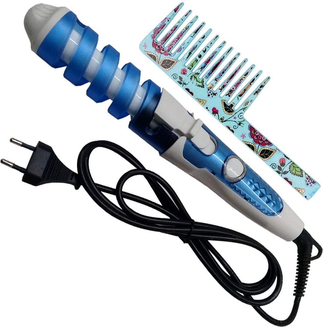 RPMG R Ceramic Coated Anti-Static Curling Maker Iron Rod Hair Styler Tool Tangle-Free Electric Hair Curler-image-12