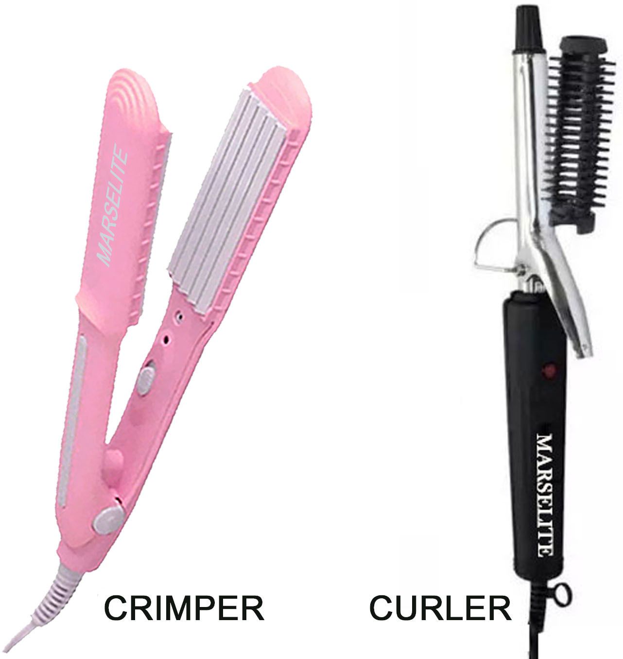 MARSELITE Combo Hair Curler & Hair Crimper Machine For Girl's chool karlara INOVA Electric Hair Curler-image-30