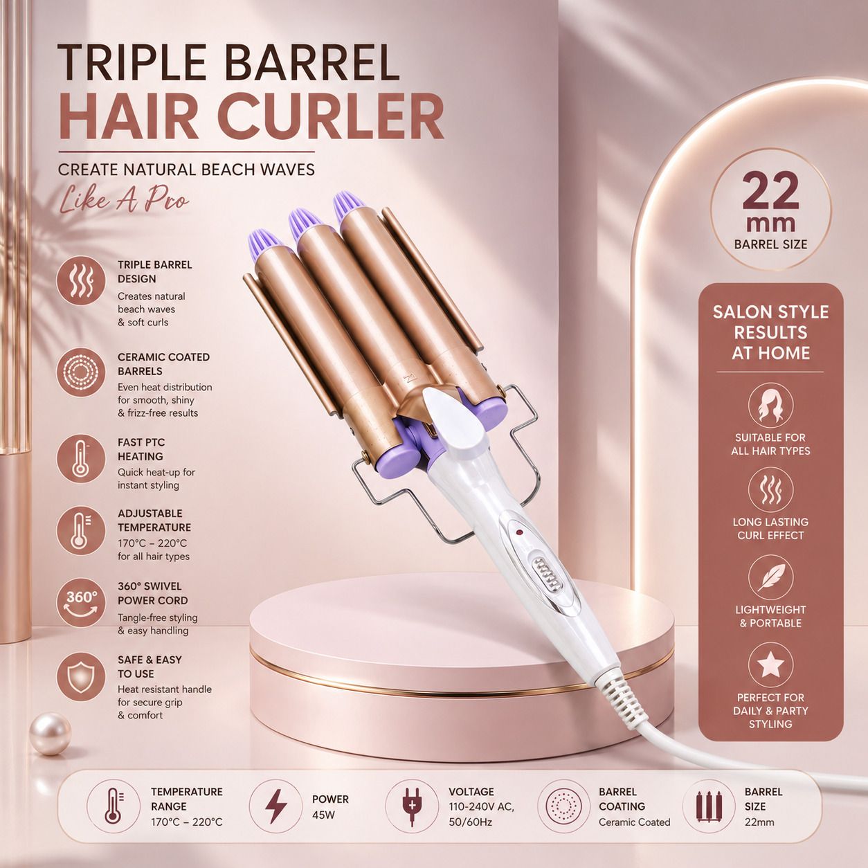 SDMS KM 2020 Professional Hair Trimmer Electric Hair Curler-image-33