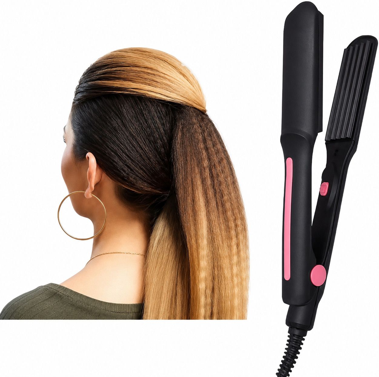 meherma Hair Crimper For Womens Electric Hair Curler-image-16