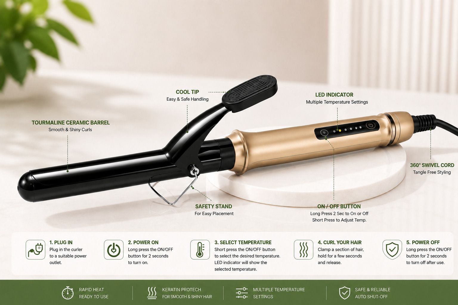 SDMS Professional Hair Curler VG-073 Electric Hair Curler-image-42