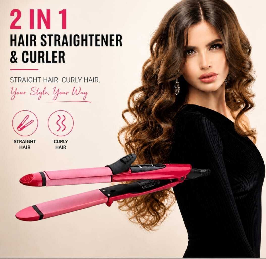 Oocvojup 2IN1 HAIR BEAUTY SET|WOMEN HAIR ROLL MACHINE| HAIR STREIGHTENER (Curler) C12 Electric Hair Curler-image-25