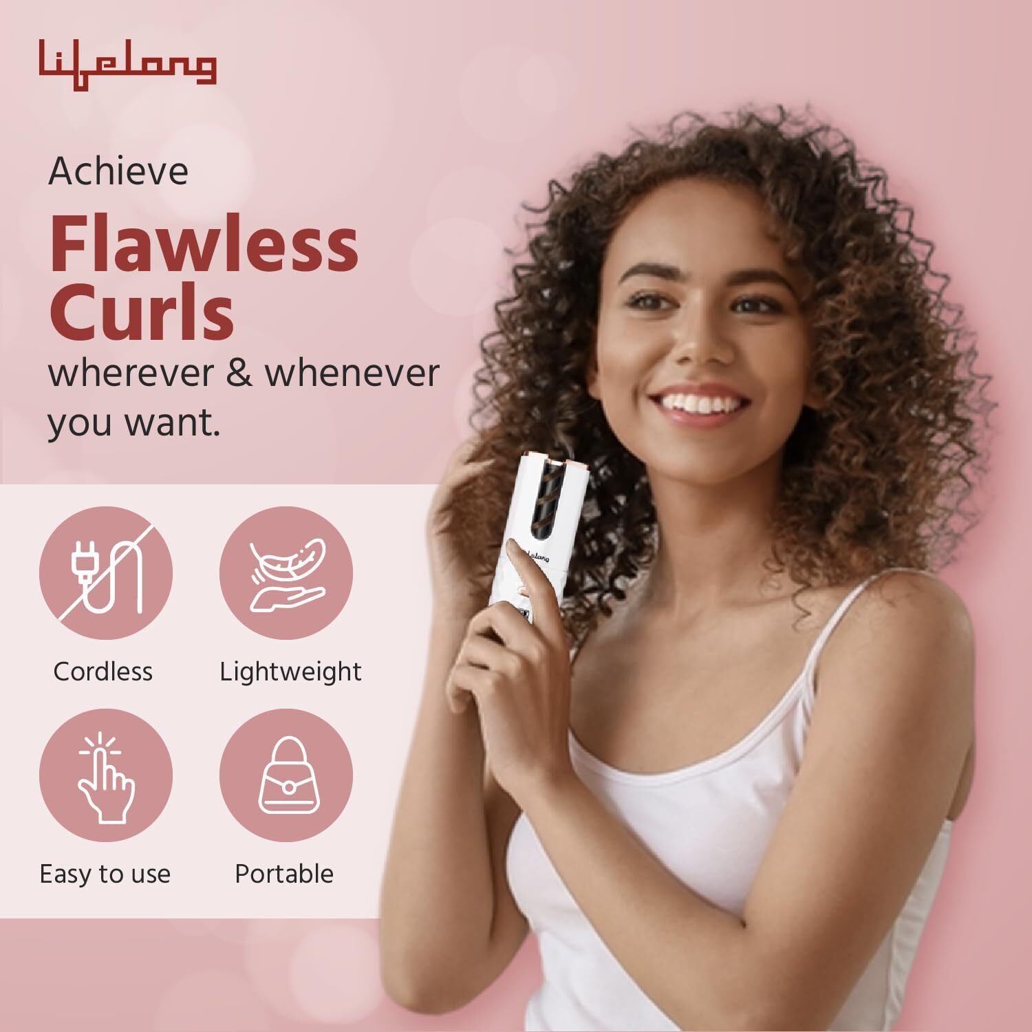 JSJ Lifelong Automatic Curling Tool for Women Essential Styling Device for Waves Electric Hair Curler-image-24