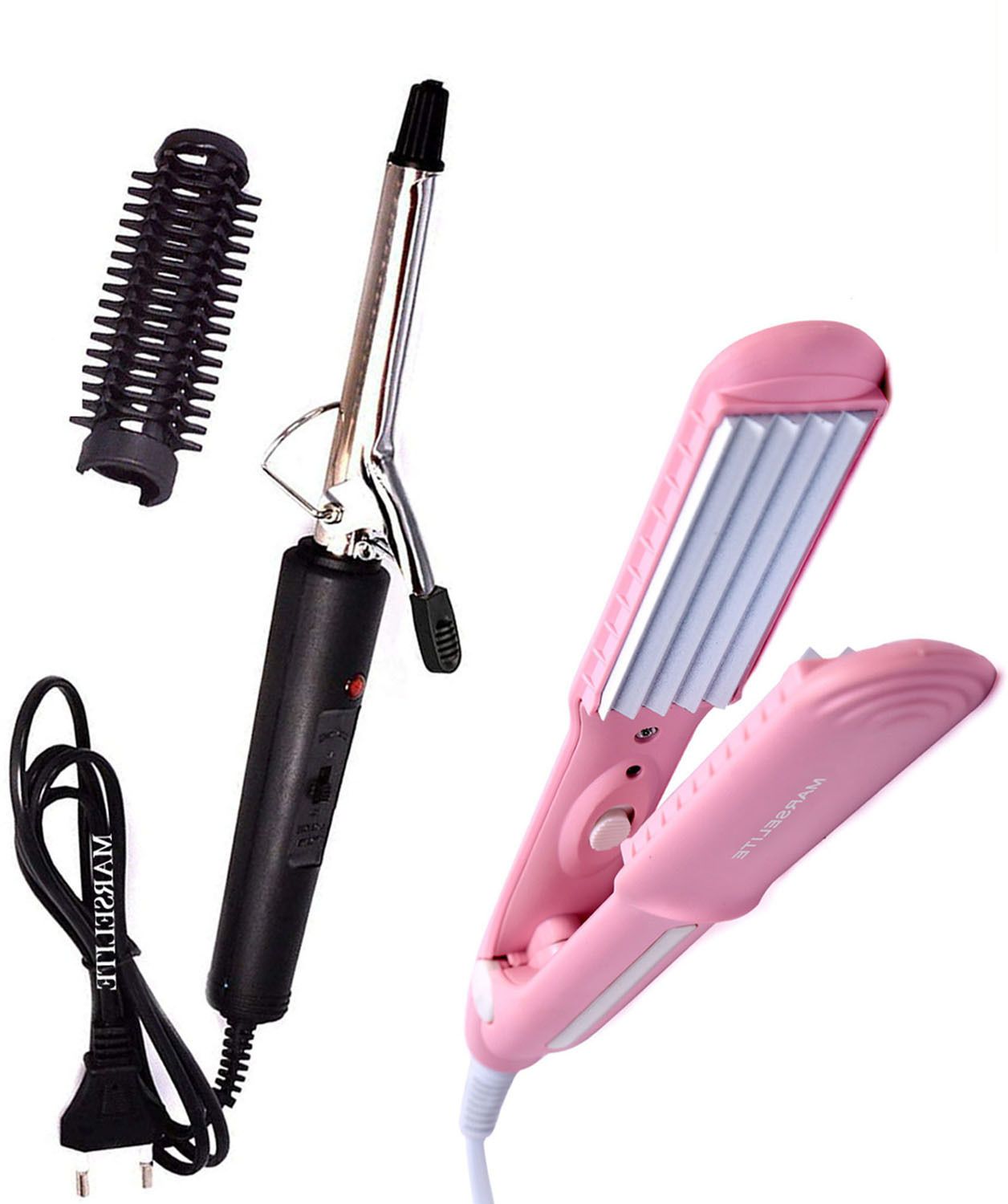 MARSELITE All-in-One Curl & Crimp Hair Iron Kit for Easy Home Hair Styling Electric Hair Curler-image-25