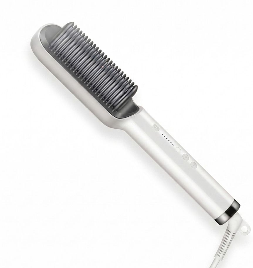 Vibrona Fast Heating Hair Brush Straightener for Smooth Styling and Easy Hair Care Electric Hair Styler-image-1