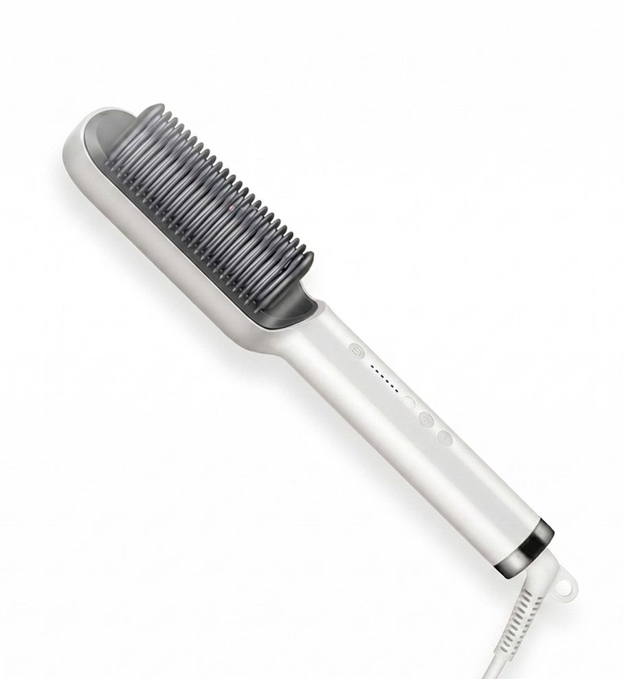 Vibrona Heated Hair Straightening Brush with Modern Design and Safe Temperature Control Electric Hair Styler-image-45