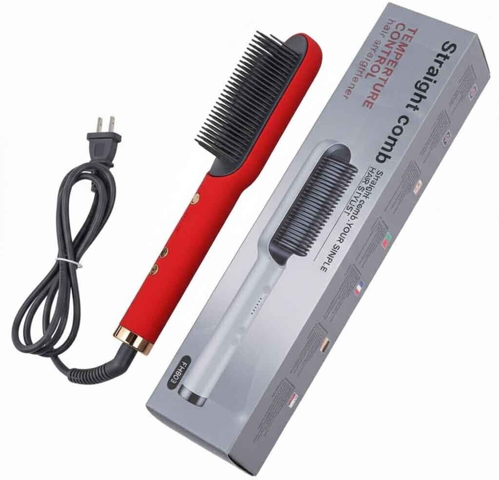 Frinzoo Portable Electric Hair Straightening Comb for Smooth Silky Hair Electric Hair Styler-image-26