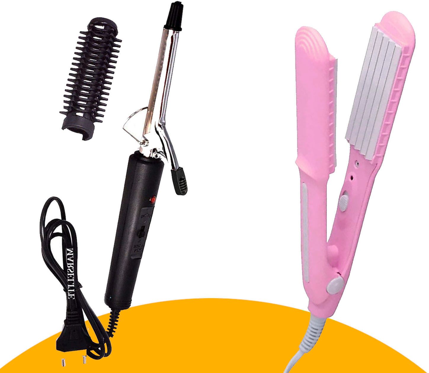 MARSELITE Combo of Hair Curler + Hair Crimper Machine for Girls (Crimper+Curler) Electric Hair Styler-image-16